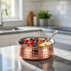 Picture of 13cm Copper Finish Stainless Steel Handi / Balti Dish, Double Layer Serving Bowl with Inner Steel Lining, Small Curry Bowl for Serving Food, Kitchen & Dining Use