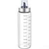 Picture of Clear Glass Oil Pourer Bottle – 17oz Measuring Dispenser for Kitchen – Stainless Steel Lid & Leak-Proof Spout – Heat Resistant Oil Container for Cooking, Salad & BBQ