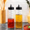 Picture of Clear Glass Oil Pourer Bottle – 17oz Measuring Dispenser for Kitchen – Stainless Steel Lid & Leak-Proof Spout – Heat Resistant Oil Container for Cooking, Salad & BBQ