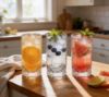 Picture of Pasabahce Valse 300ml Glass Tumbler Set of 3 Clear Highball Drinking Glasses with Diamond Cut Base Pattern for Water Juice Soft Drinks and Cocktails