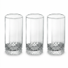 Picture of Pasabahce Valse 300ml Glass Tumbler Set of 3 Clear Highball Drinking Glasses with Diamond Cut Base Pattern for Water Juice Soft Drinks and Cocktails