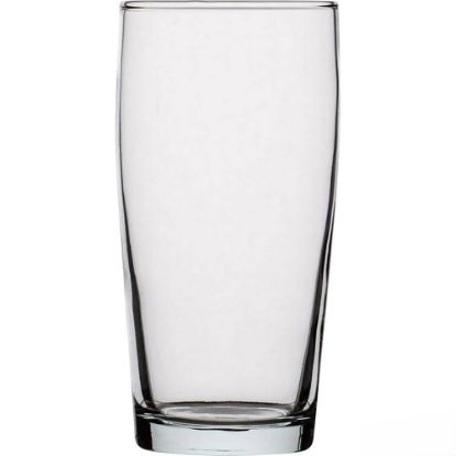Picture of 375ml Tall Hi Ball Glass Tumbler Set of 3 Clear Drinking Glasses Modern Stackable Dishwasher Safe Water Gin Juice Cocktail Glassware