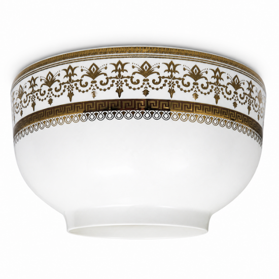 Picture of 4.5 Inch White Gold Royal Ceramic Bowl 10cm Diameter 6cm Height Decorative Gold Rim Small Serving Bowl for Desserts Snacks Side Dishes and Table Settings