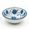 Picture of Elegant Designed Ceramic Bowl 16cm Diameter and 6cm Height with Blue Floral Pattern Decorative Serving Bowl Suitable for Salad Soup Cereal Noodles and Daily Dining Use in Home Kitchen and Table Settings