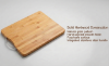Picture of Wooden Chopping Board Bamboo Wood with Metal Hanging Loop for Kitchen Use Suitable for Cutting Bread Fruit Meat Vegetables and Other Food Items for Daily Food Preparation and Meal Tasks Hand Wash Only 30x40cm