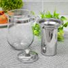 Picture of 500ml Glass Tea Pot with Removable Stainless Steel Fine Mesh Infuser Filter Clear Transparent Body Heat Resistant Glass Teapot with Lid and Handle Suitable for Brewing Loose Leaf Tea Herbal Tea and Blooming Tea for 1 to 2 Persons Kitchen and Table Use