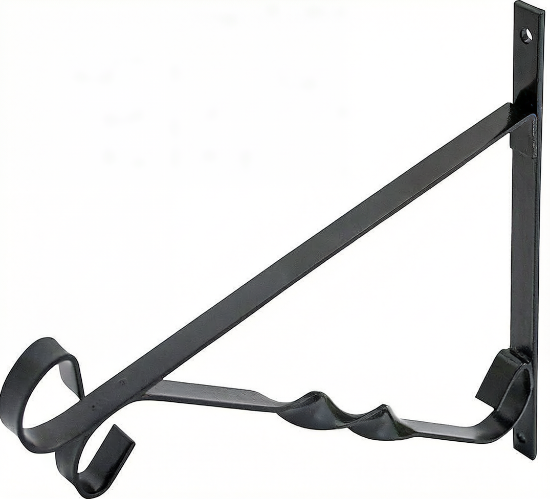 Picture of Hanging Basket Brackets 10 Inch Wall Mounted Metal Garden Hooks Powder Coated Rust Resistant Decorative Support for Flower Pots Bird Feeders Lanterns and Outdoor Decorations