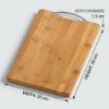 Picture of Wooden Chopping Board Bamboo Wood with Metal Hanging Loop for Kitchen Use Suitable for Cutting Bread Fruit Meat Vegetables and Other Food Items for Daily Food Preparation and Meal Tasks Hand Wash Only | 20x30cm | 24x34cm | 30x40cm