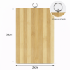 Picture of Bamboo Chopping Board | Cutting Board 38x28cm Size 1.5cm Thick Striped Pattern with Hanging Loop for Kitchen Use Suitable for Cutting Vegetables Fruits Bread and Other Foods for Daily Meal Preparation and Food Processing Tasks