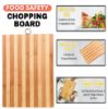 Picture of Bamboo Chopping Board | Cutting Board 38x28cm Size 1.5cm Thick Striped Pattern with Hanging Loop for Kitchen Use Suitable for Cutting Vegetables Fruits Bread and Other Foods for Daily Meal Preparation and Food Processing Tasks