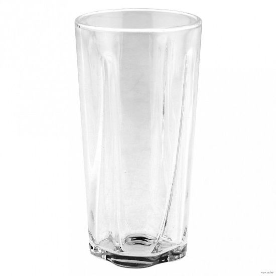 Picture of Set of 6 Clear Highball Drinking Glasses, Twisted Tall Water Juice Tumblers with Heavy Base, Everyday Glassware for Water, Soda, Iced Tea & Cocktails (Approx. 300 ml / 10 oz)